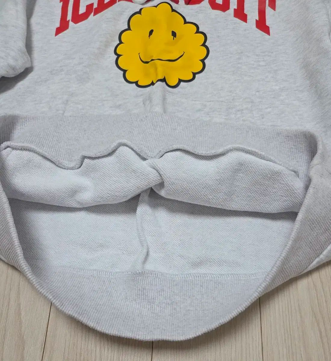  アイスビスケット スマイル フード付きTシャツ グレー Tシャツ トップス