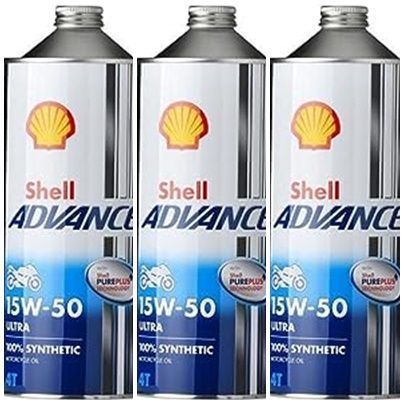 Shell ADVANCE シェルアドバンスウルトラ  4T ULTRA  15W-50 MA2  1L×3