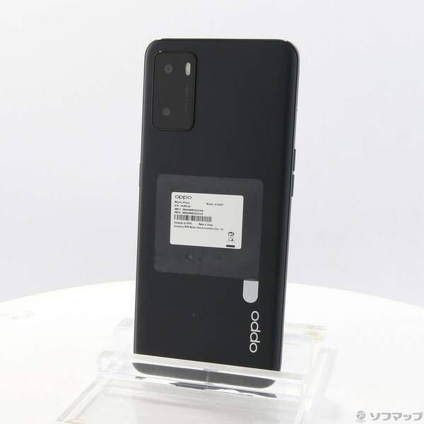 中古品〕 OPPO A55s 5G 64GB ブラック A102OP Softbank SIMフリー【305】