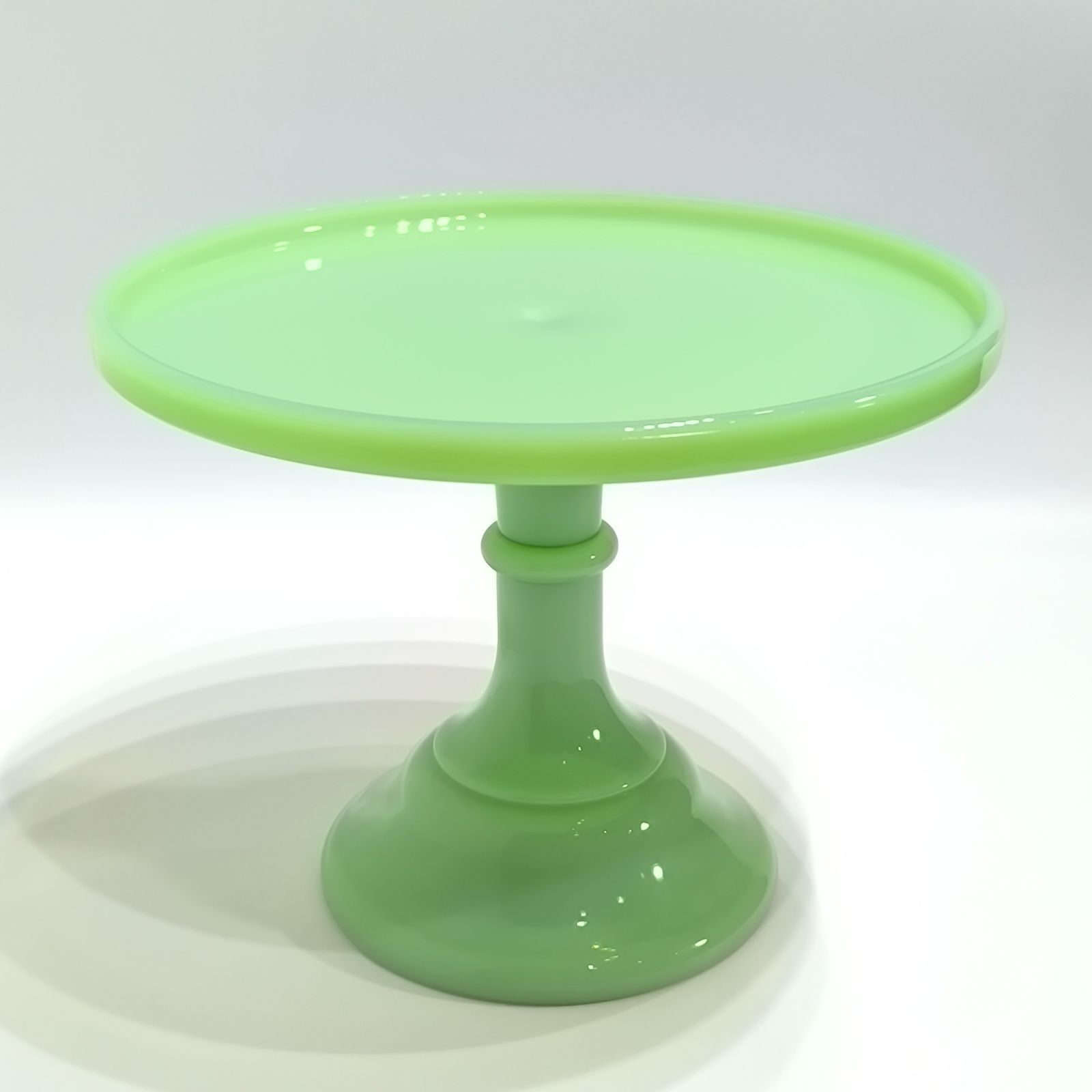 モッサーグラス ケーキスタンド ジェダイ 9インチ 23cm MOSSER GLASS Cake Plate Jadeite