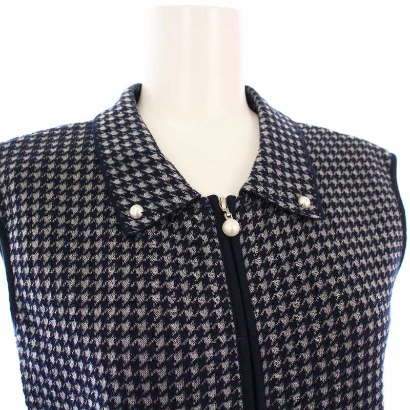 ルネ Rene 23年製 Checkered Knit Dress ニットワンピース