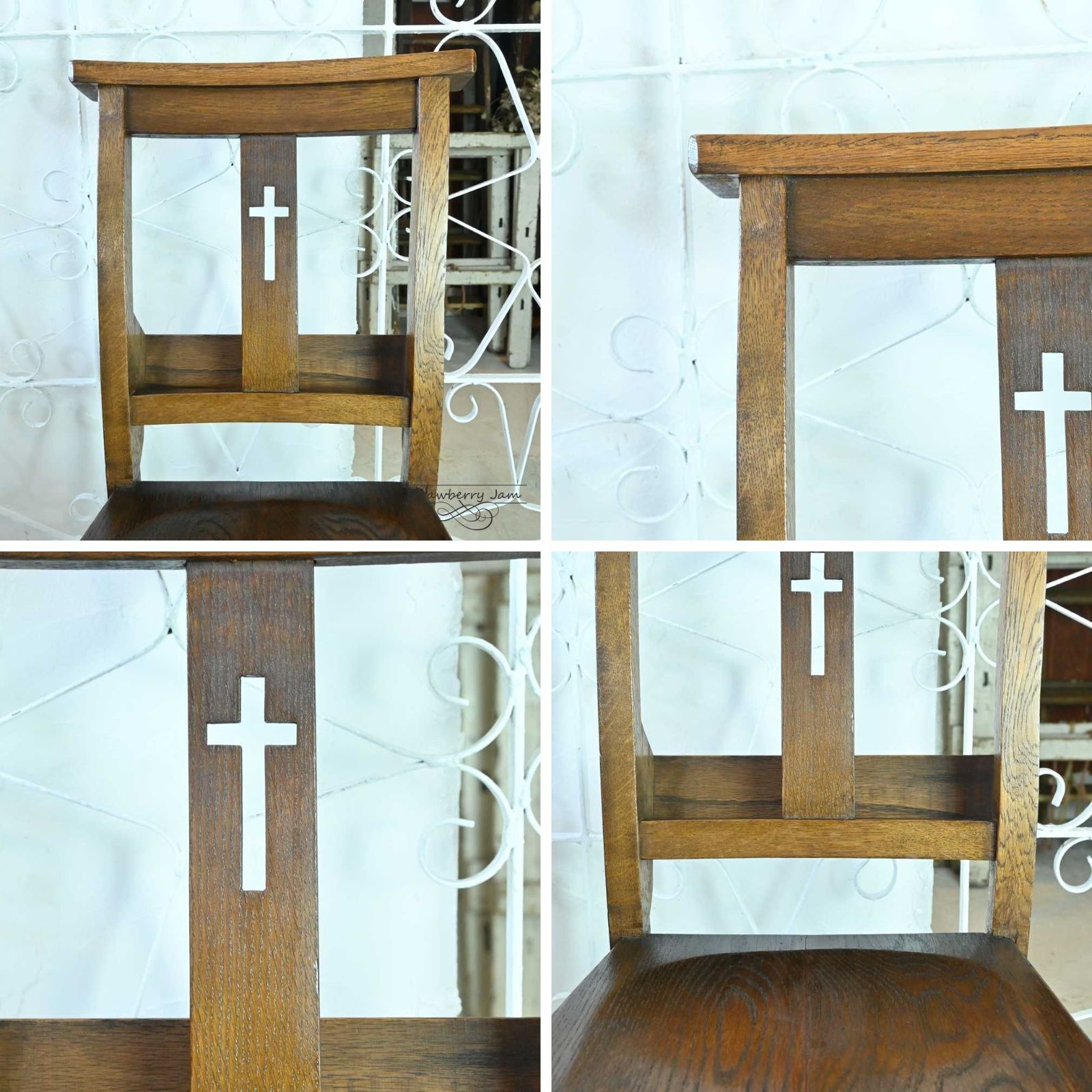 L3705-261-1 英国アンティーク チャーチチェア 教会 ダイニングチェア