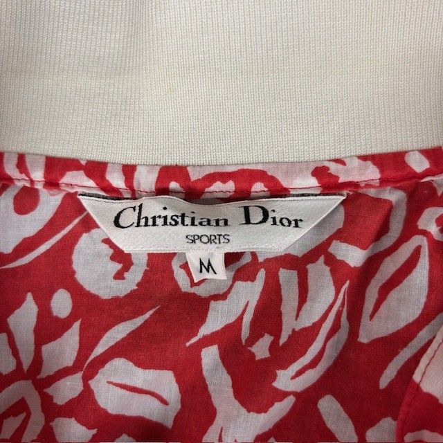OLD Christian Dior SPORTS プリント 襟切替 総柄半袖ポロシャツ