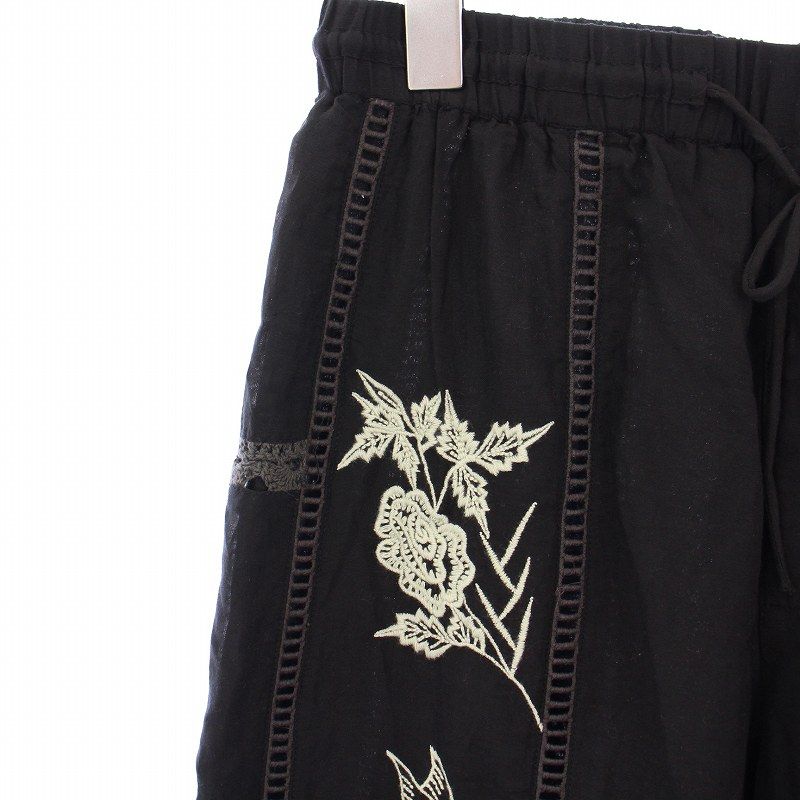 トゥデイフル Patchwork Trousers ブラック38