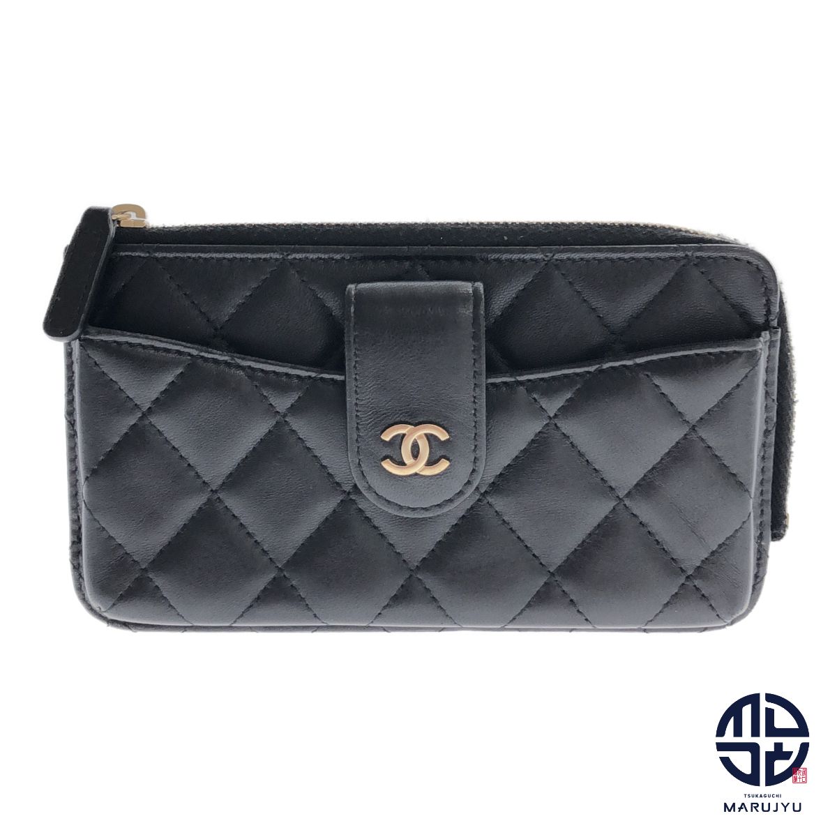 CHANEL シャネル スマホケース付き 財布 黒 ブラック 【公式通販】