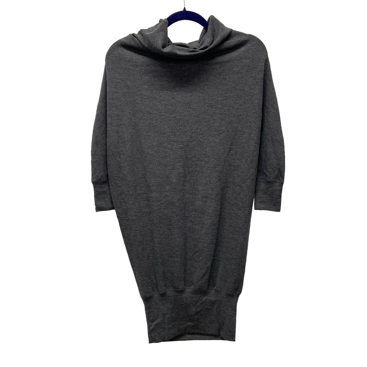 ドゥーズィーエムクラスラリュー ワンピース レディース - ダークグレー タートルネック 半袖 ひざ丈 ニット