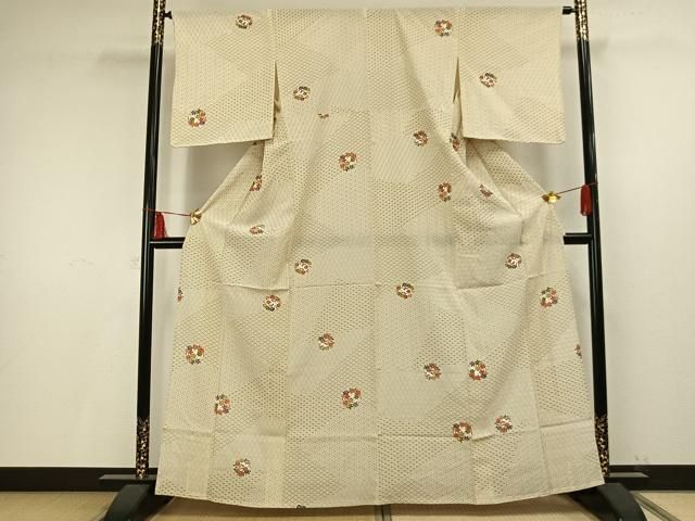 平和屋着物▽上質な小紋 単衣 草花文 正絹 逸品 AAAV8396fy - メルカリ