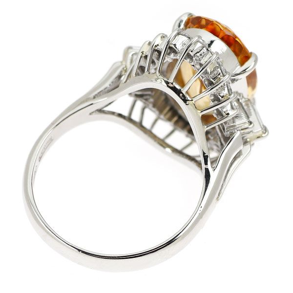 美品 Pt900 インペリアルトパーズ3.61ct ダイヤ計0.35リング 指輪 Pt900 インペリアルトパーズリング 1.35ct | Atelier Ozaki