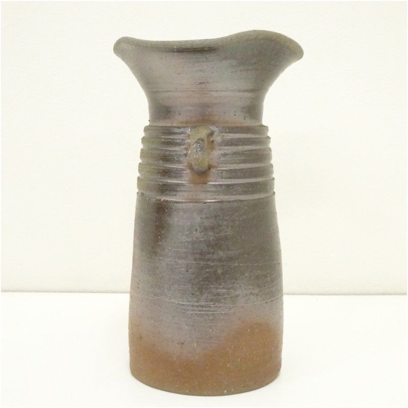 山本出 備前焼 一輪 花入 共箱 花瓶 花器