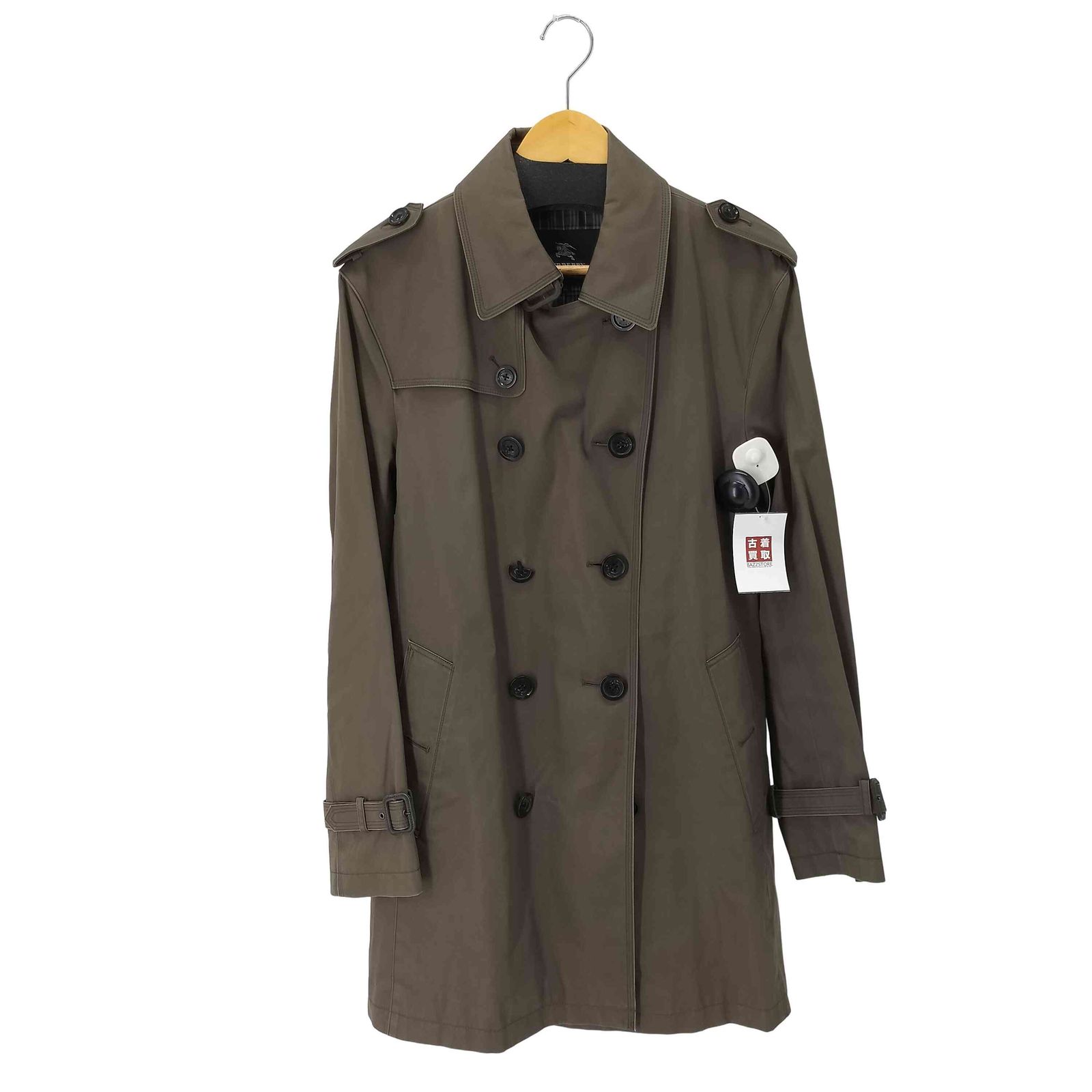 バーバリーブラックレーベル BURBERRY BLACK LABEL 裏地チェック  トレンチコート ロングコート  メンズ  LL