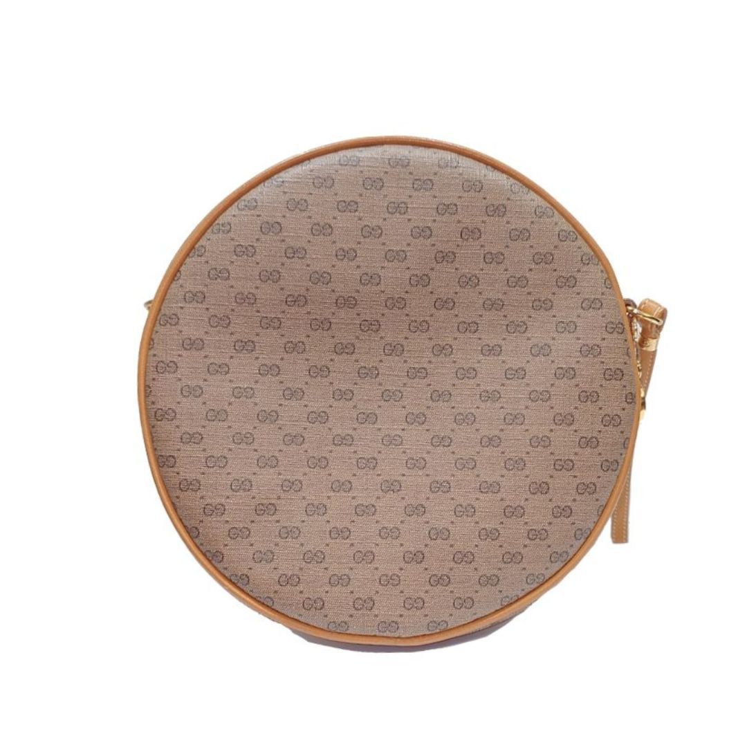 【GUCCI】ショルダーバッグ　マイクロGG GG金具　PVC ブラウン グッチ GUCCI オールドグッチ ヴィンテージ マイクロGG PVC