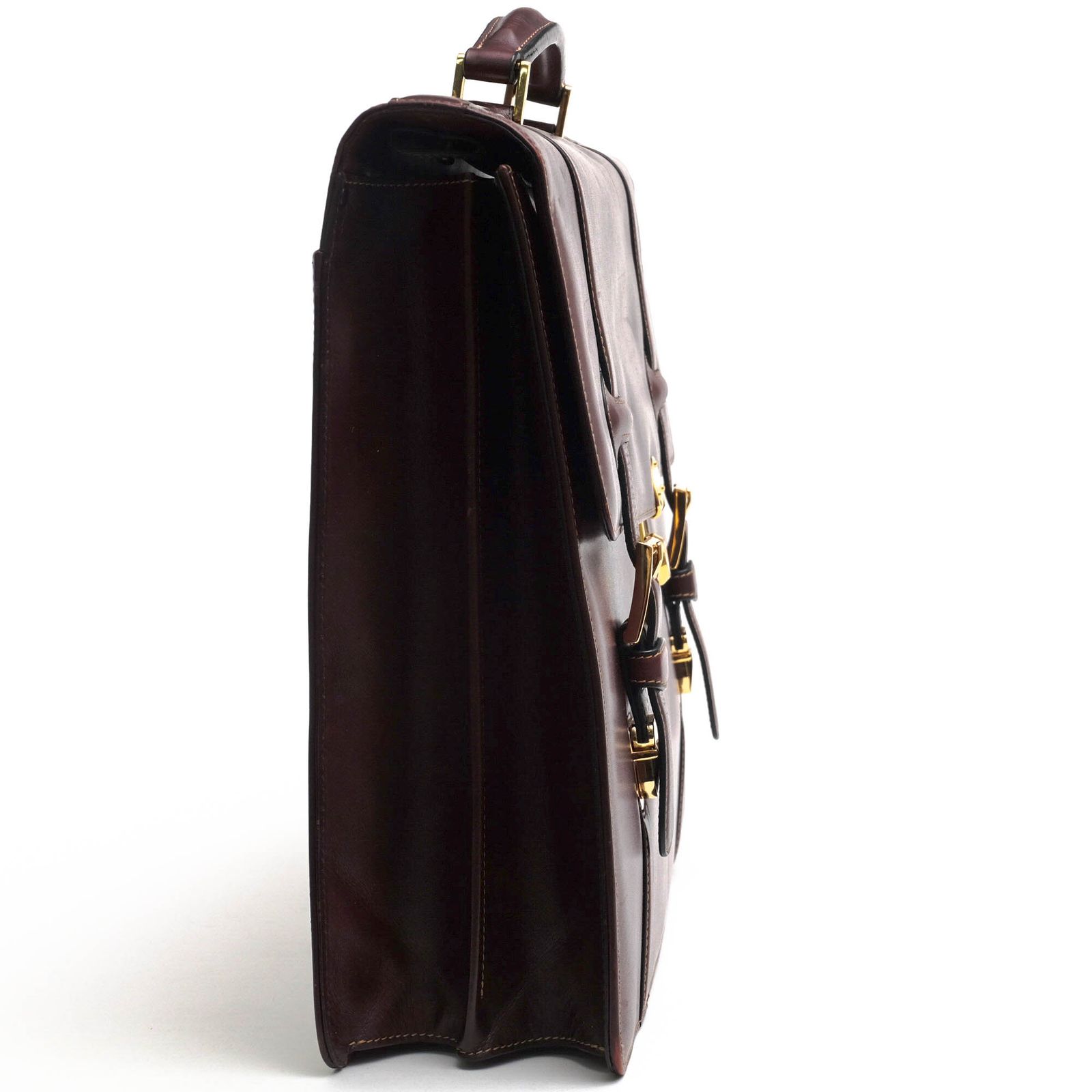 【美品】GOLD PFEIL ゴールドファイル ダレスバッグ ビジネス ブラウン ゴールドファイル／GOLD PFEIL バッグ ブリーフケース ビジネス