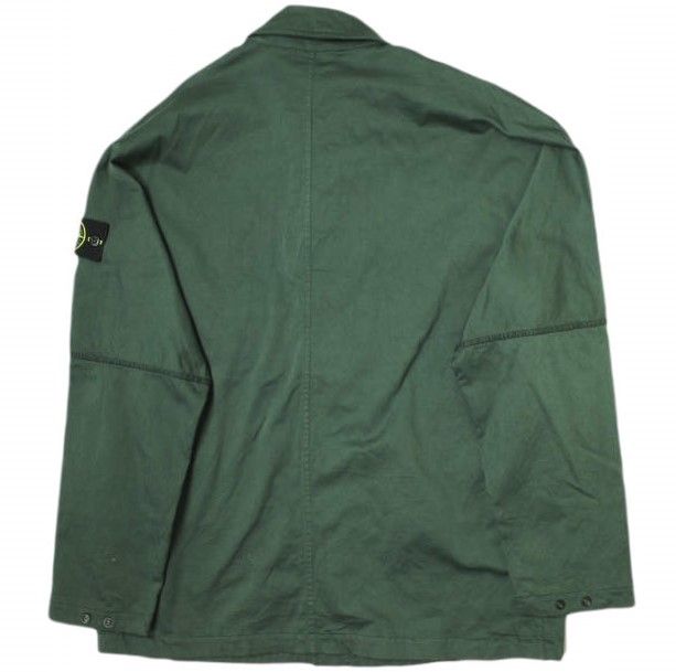 22AW STONE ガーメントダイ ストレッチサテンシャツブルゾン STONE ISLAND(ストーンアイランド)ガーメントダイコットンウール