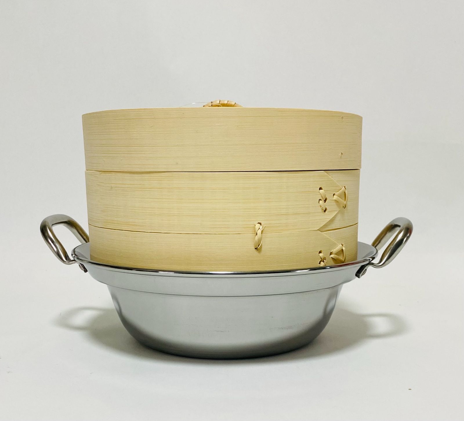 無印良品　竹せいろ 18cm ＆　ステンレス鍋　蒸し器セット　IH・ガス 無印良品 竹せいろ 18cm ＆ ステンレス鍋 蒸し器セット IH・ガス
