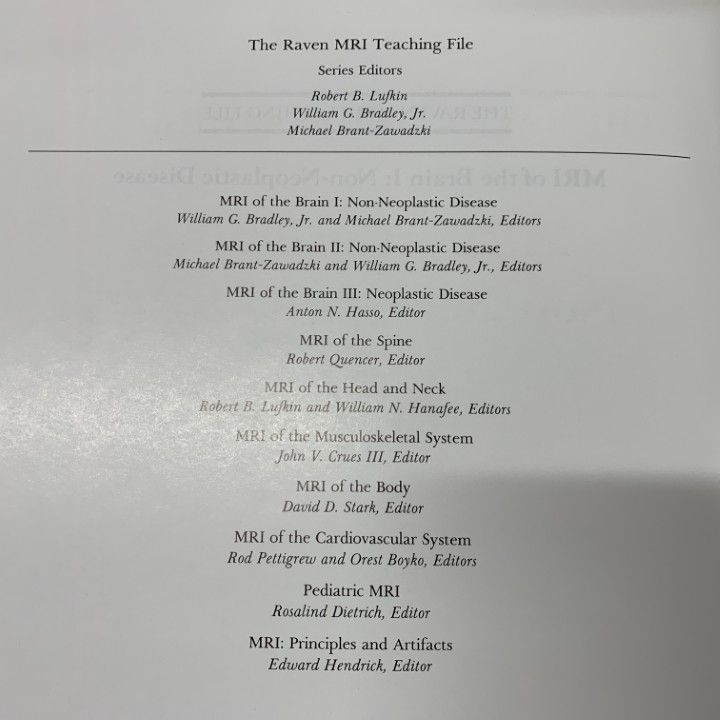▲01)【同梱不可】The Raven MRI Teaching File/10冊入り/Robert B Lufkin/Raven Press/MRI画像診断/医学/医療/洋書/B △01)【同梱不可】The Raven MRI Teaching File/10冊入り/Robert