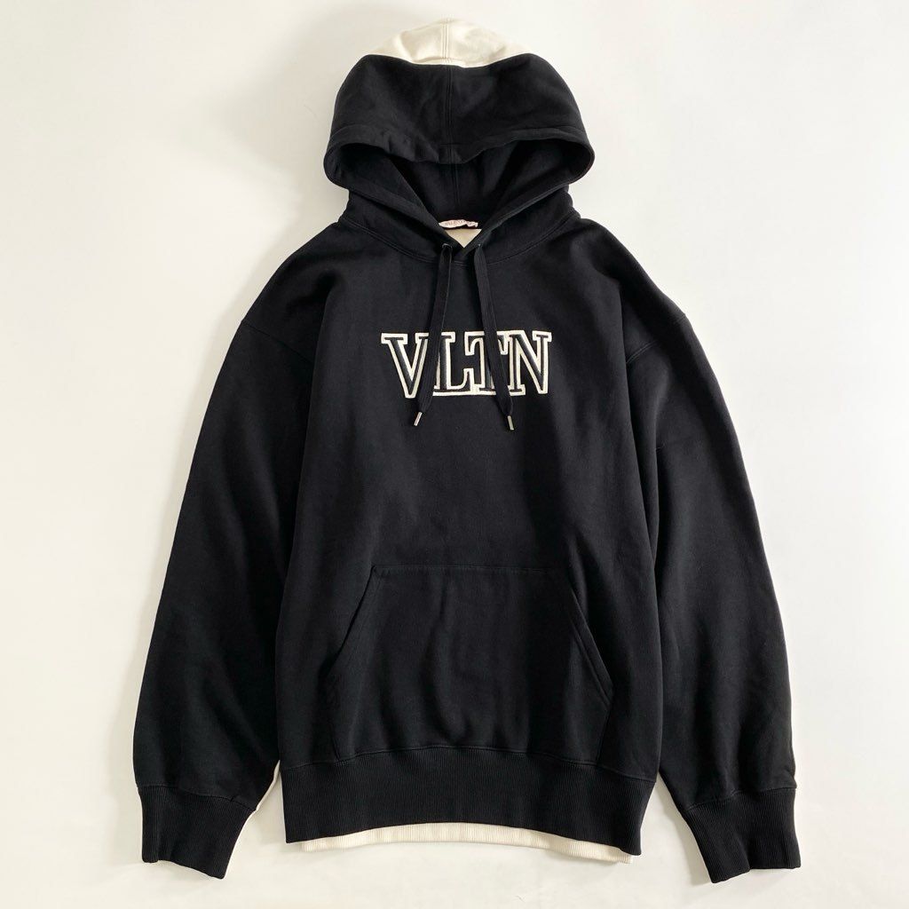 VALENTINO ヴァレンティノエンブロイダリーフーディパーカーメンズ