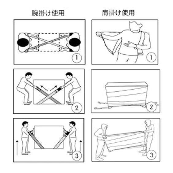 LAMASTON 家具運搬ベルト キャリーベルト オレンジ色