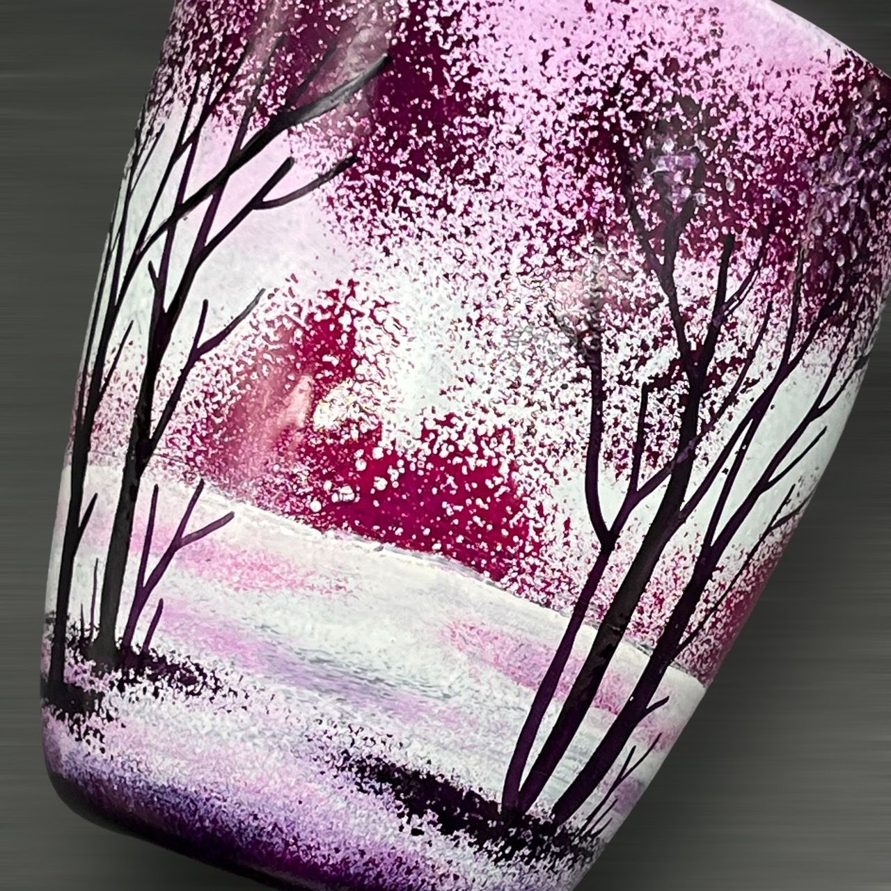 証明書】ドームナンシー かわいいサイズ 花瓶 高さ9cm 被せガラス