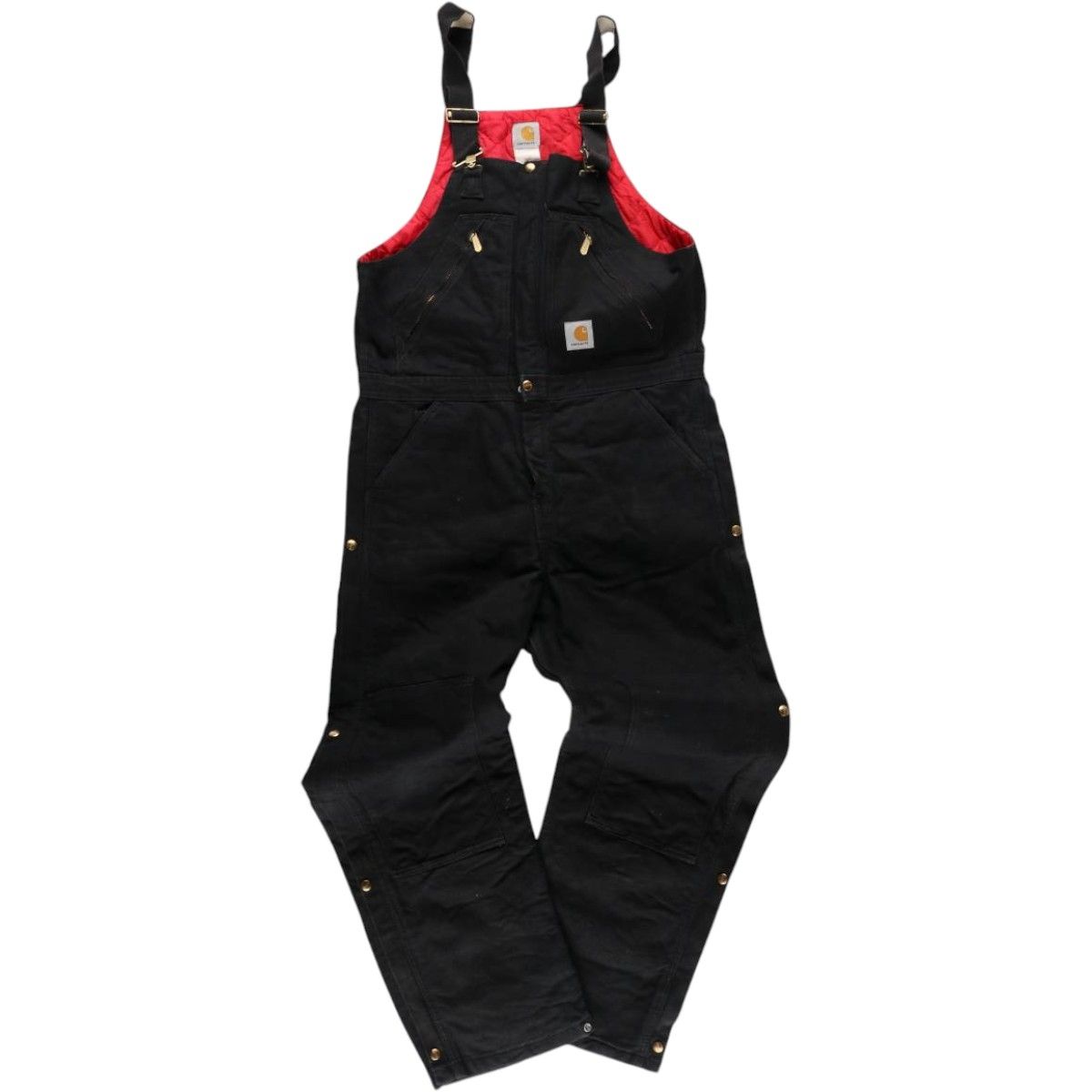 古着 ビッグサイズ カーハート Carhartt ダブルニー ダック オーバーオール メンズw46相当|eaa589285