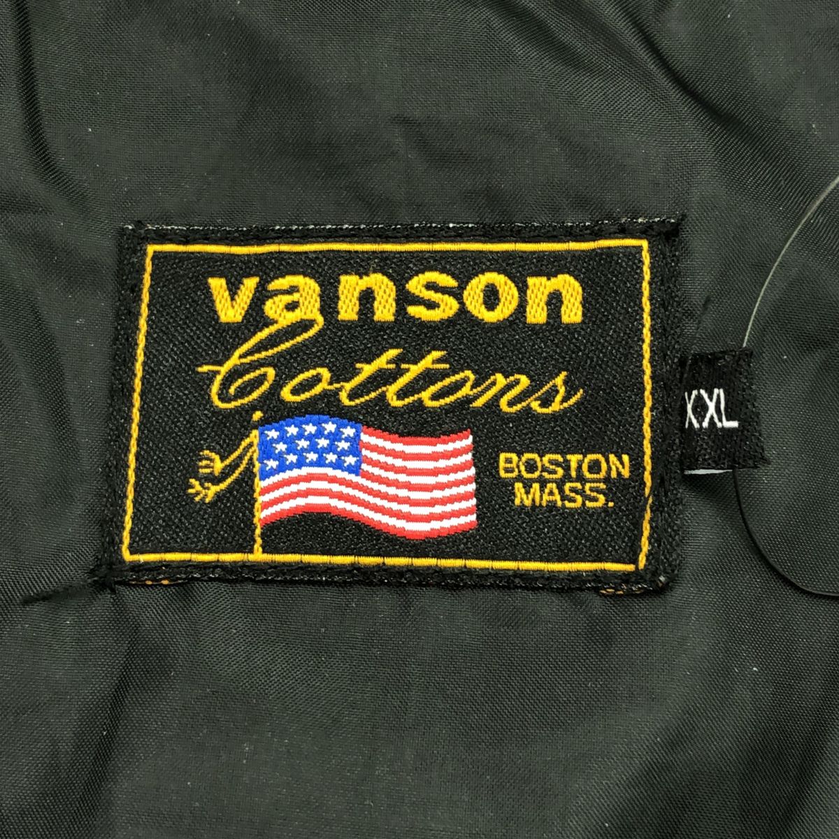 【VANSON】 バンソン ナイロンジャケット ブルゾン ワッペン 刺繍 (L) VANSON バンソン ブルゾンジャケット TVS2407W MA-1ジャケット
