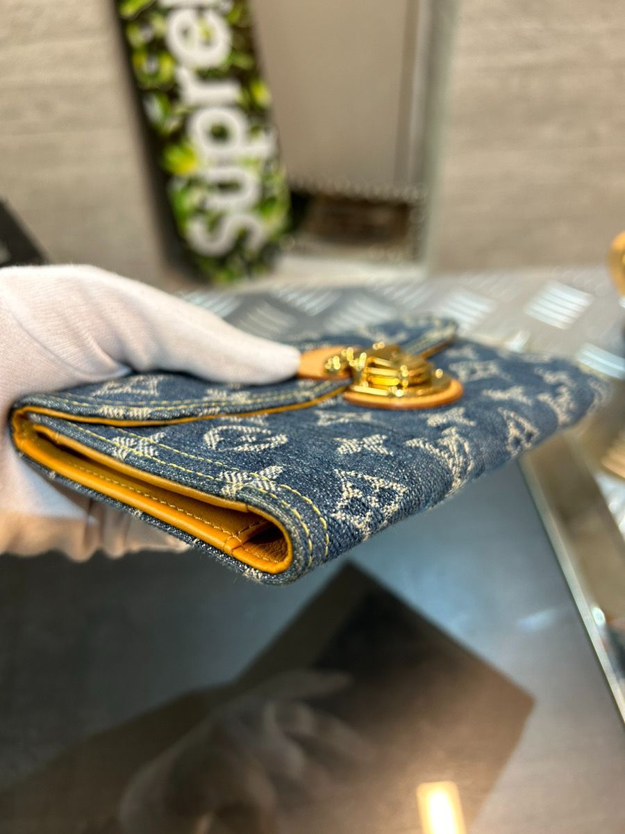 ルイヴィトン ポルトフォイユ・アメリア モノグラムデニム 長財布