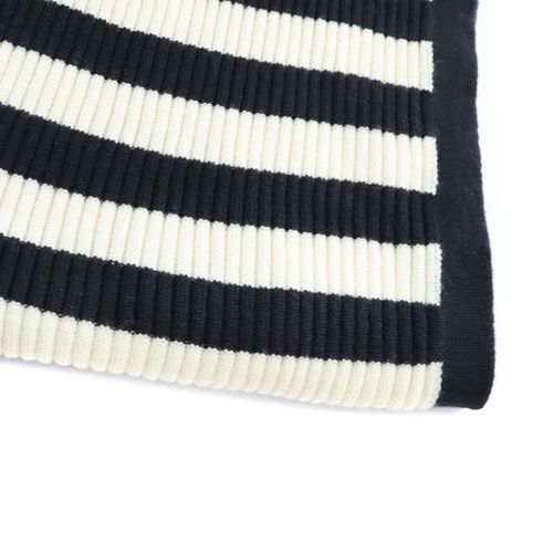 CELINE ブラックニットマフラー ロゴ入り CELINE⚪️セリーヌ