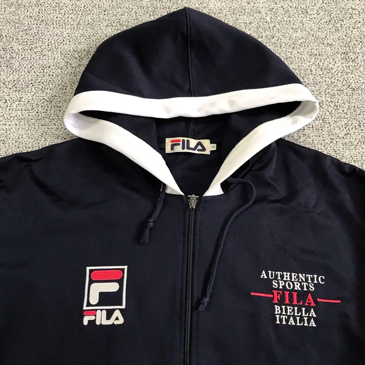 FILA(フィラ) オールドスクール ジャージ フード付き ジップアップパーカー