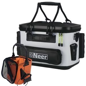 1273 EVA バッカン タックル バッグ 32L ホワイト 水汲みバケツ付き 倒れにくいロッドホルダー 超軽量 カスタムできる仕切り板 一部地域離島別途配送料有