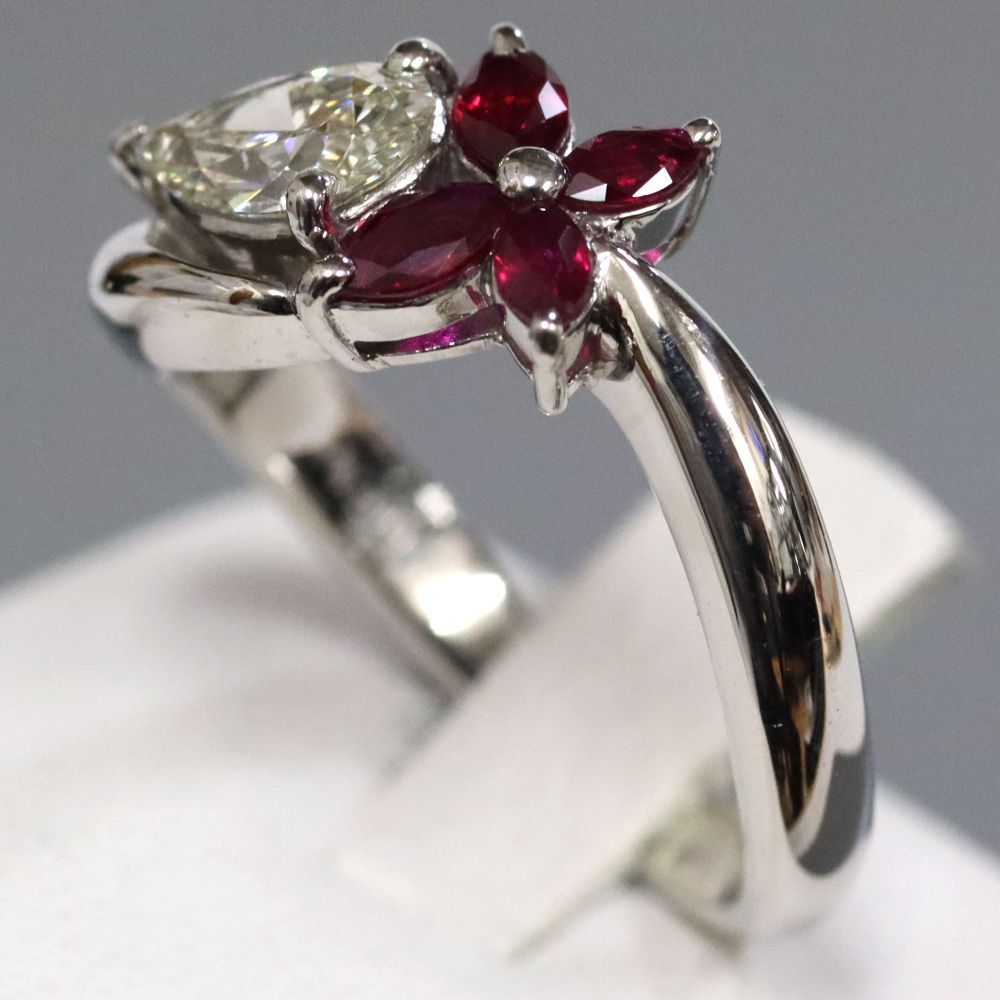 Pt900ルビーダイヤモンドリング D0.809 9.0g #16 - メルカリ 