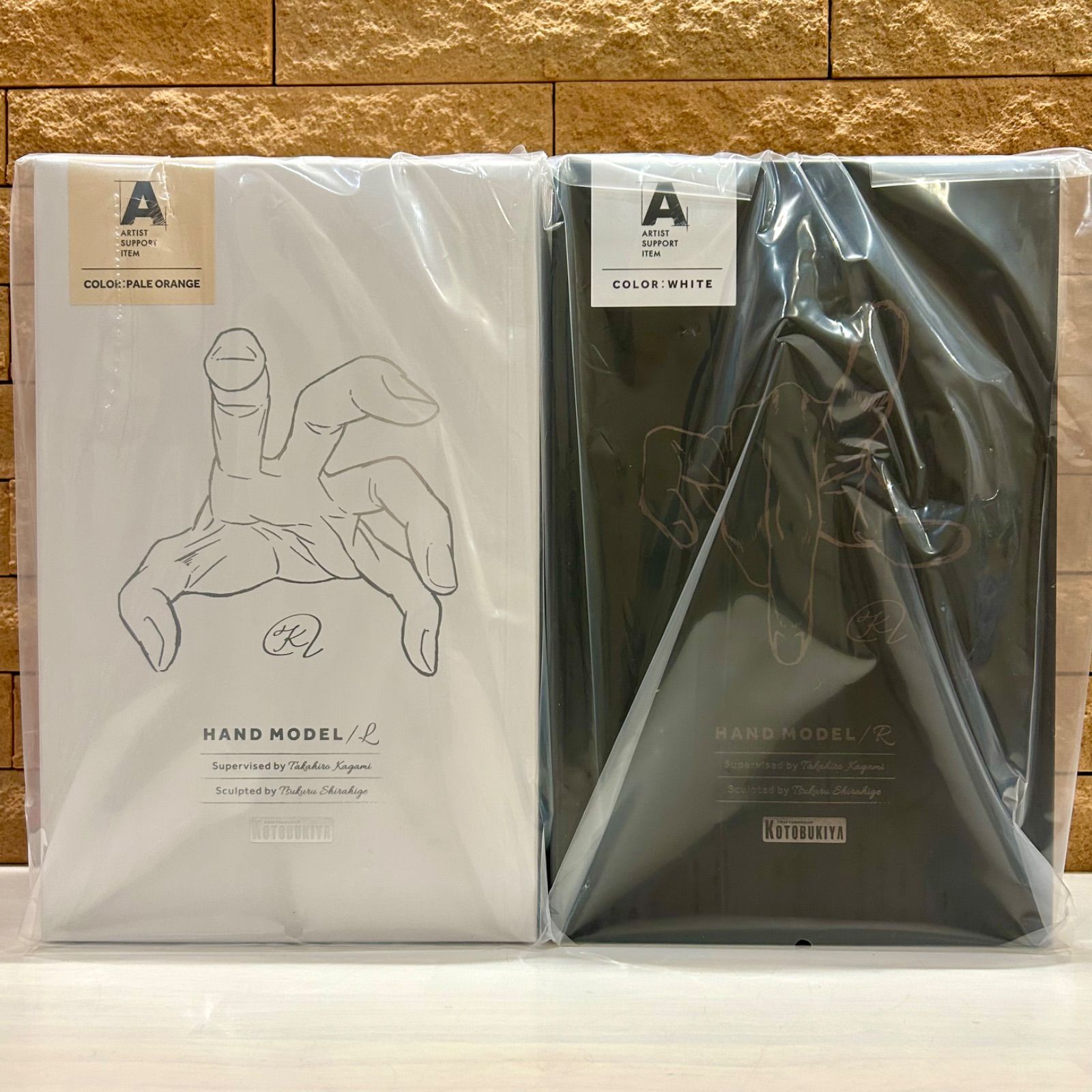 未開封 コトブキヤ KOTOBUKIYA ARTIST SUPPORT ITEM ハンドモデル 左右2個セット ペールオレンジ ホワイト Hand Model アクションフィギュア 加々美高浩 両手