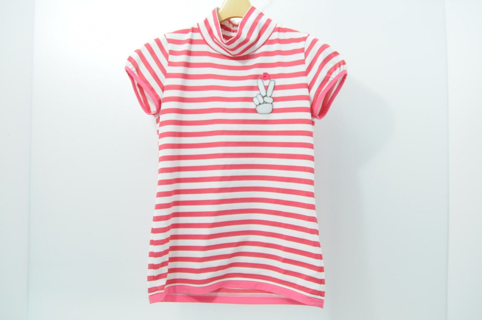 archivio - coco 中古 アルチビオ archivio レディース 半袖シャツ 38(M) ピンク×白 ハイネックカットソー ボーダー 中古 レディース アルチビオ archivio 半袖シャツ 38(M) ピンク