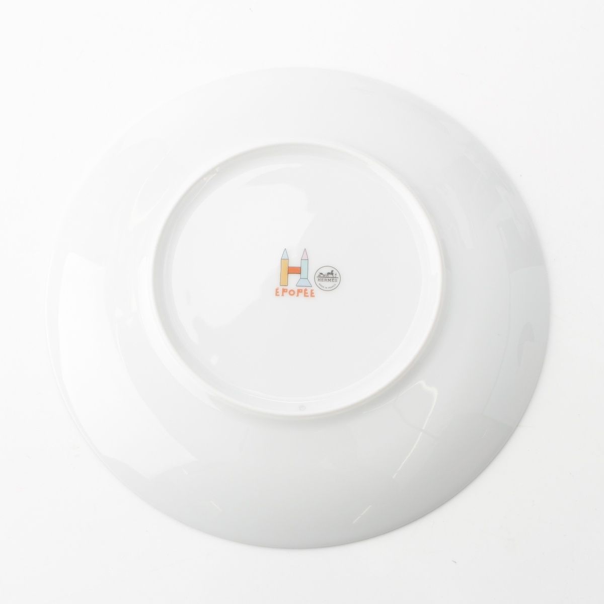 HERMES - エルメス エポペ キッズ デザートプレート シリアルプレート ボウル タンブラー 食器 4点セット ホワイト【中古】 エルメス エポペ キッズ デザートプレート シリアルプレート