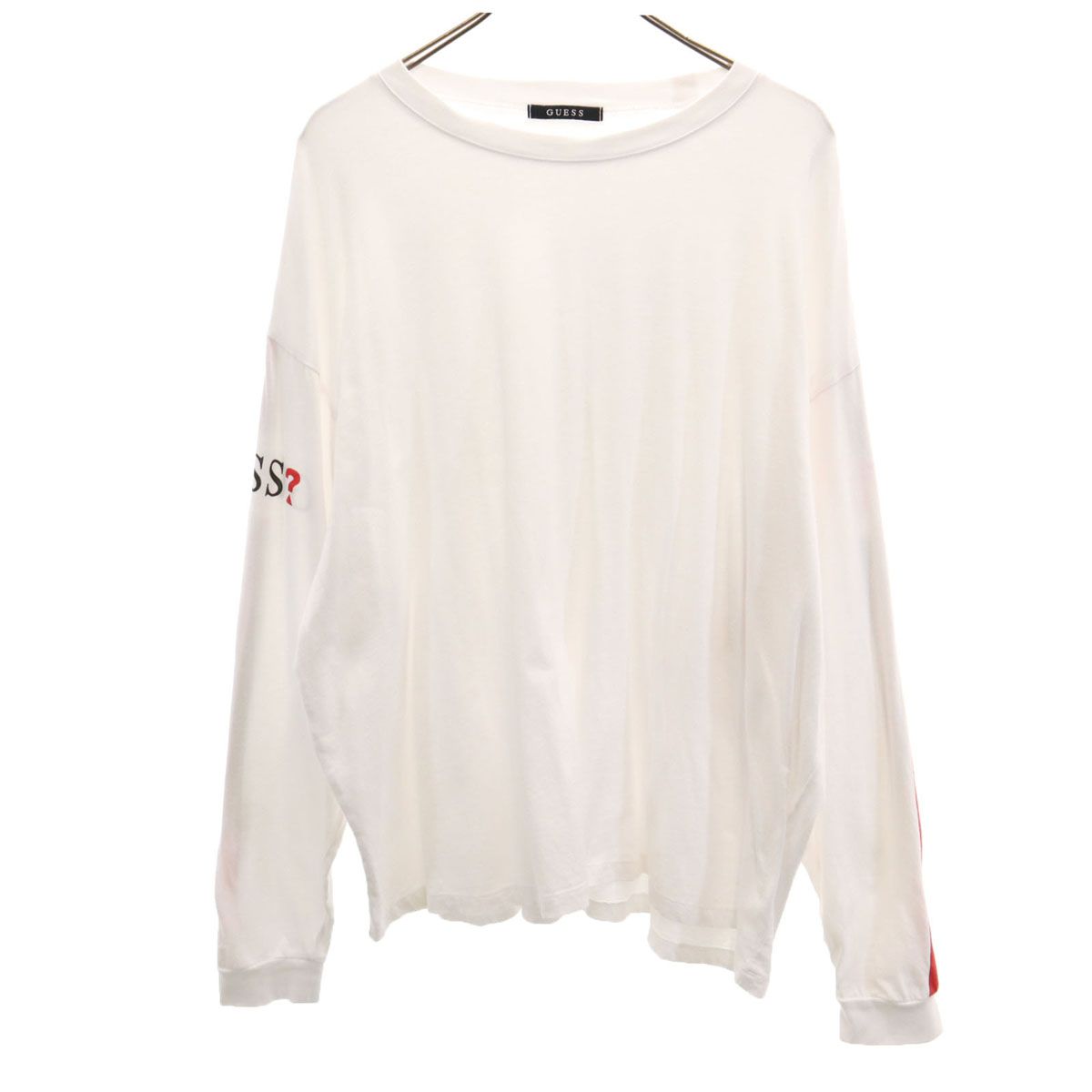 Guess ゲス 長袖 Tシャツ XL ホワイト メンズ 古着 - メルカリ