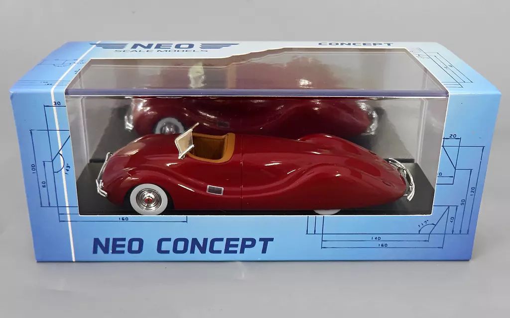ミニカー 1|43 ノーマン ティムズ スペシャル 1948 メタリックダークレッド NEO46475