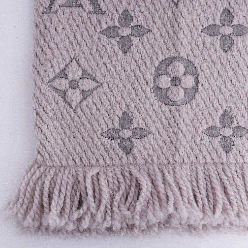 ルイヴィトン ロゴマニア マフラー ライトグレー LOUIS VUITTON ルイ