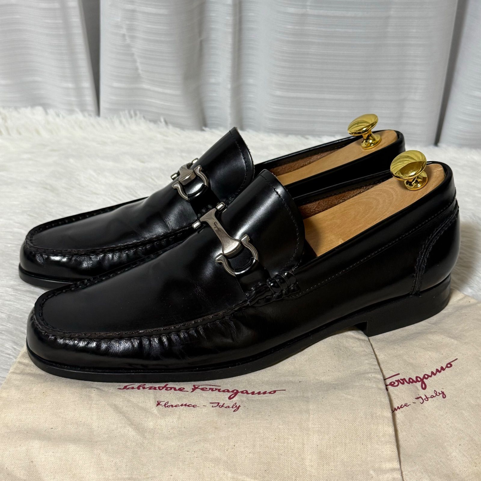 美品サルヴァトーレフェラガモホースビットローファー 25cm