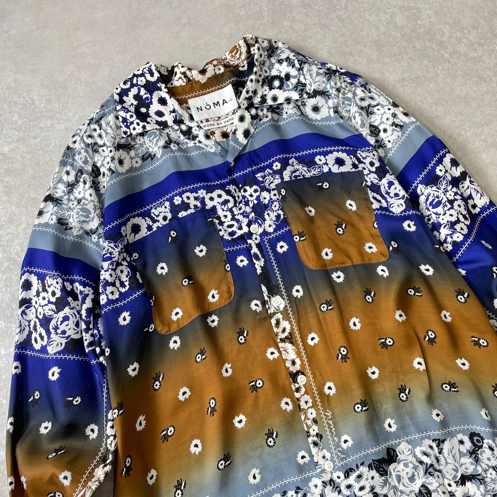 NOMA t.d. Draw Your Garden Shirt 総柄 キュプラ シャツ ノーマティー