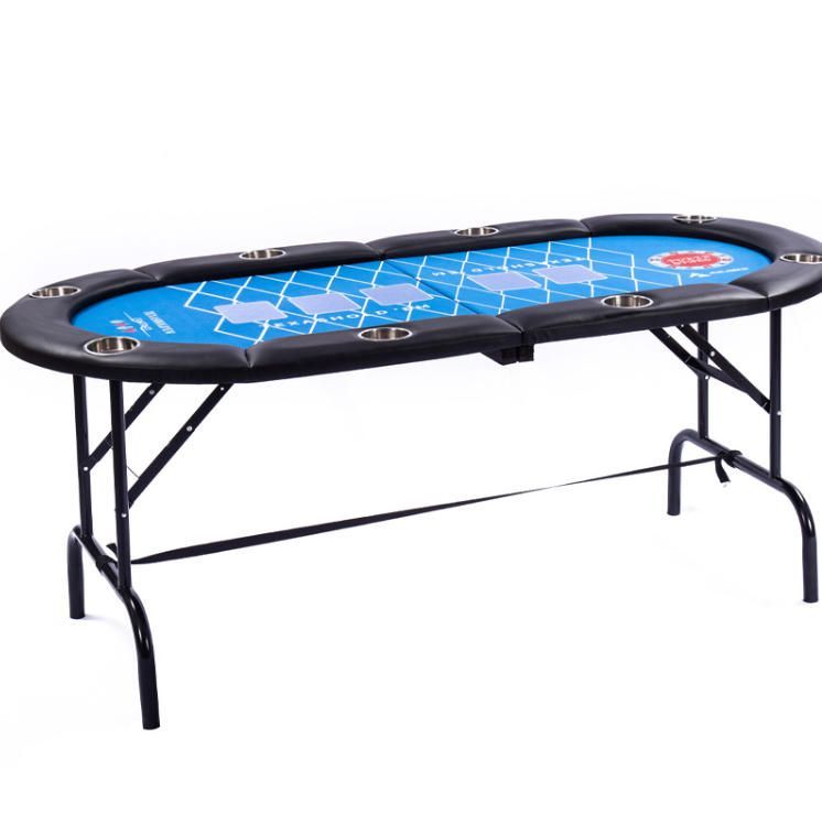 徳州ポーカーテーブル鉄脚折り畳むことができます収納持ち運び便利チェスルームゲームチップテーブル娯楽