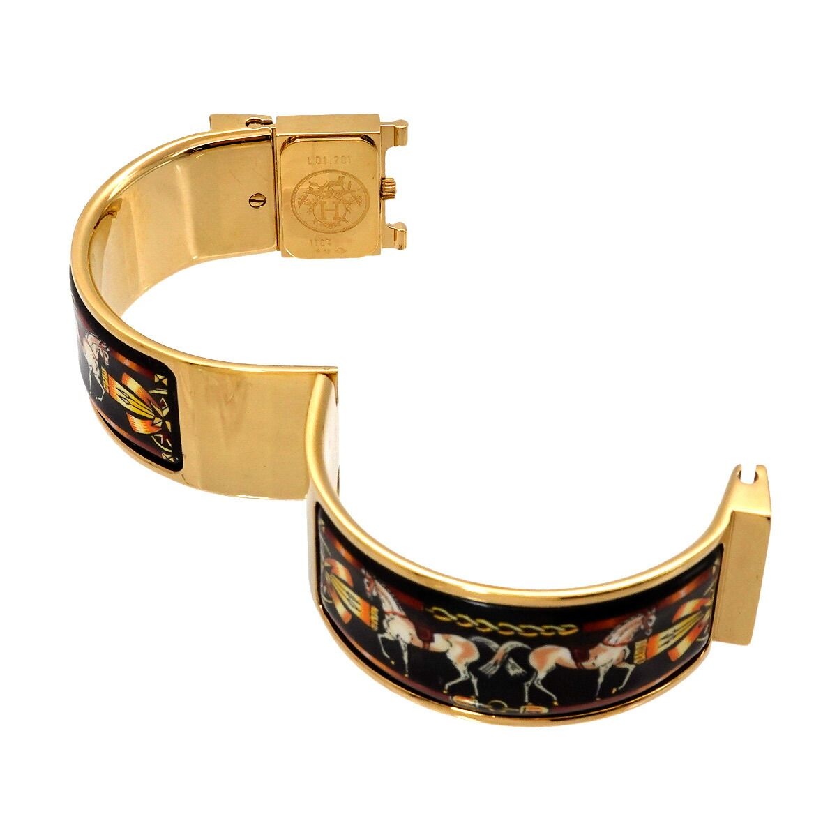 HERMES エルメス ロケ LO1.201 腕時計 金メッキ クオーツ アナログ表示 レディース ゴールド文字盤中古 エルメス HERMES ロケ LO1 201 バングル ウォッチ ヴィンテージ