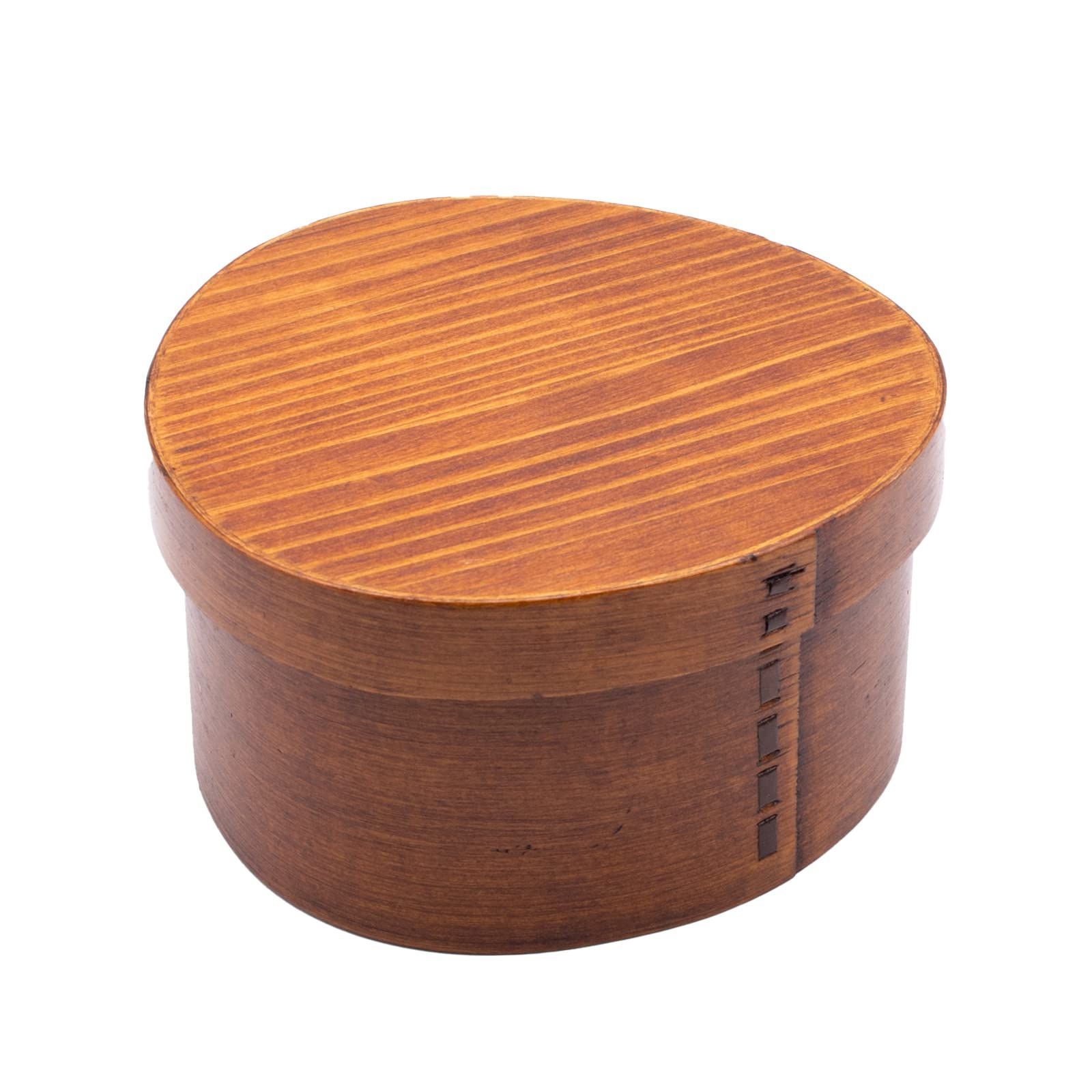 AN11 曲わっぱ 春慶塗 五客 木製漆器 蓋付弁当箱 紙箱 美品 漆器