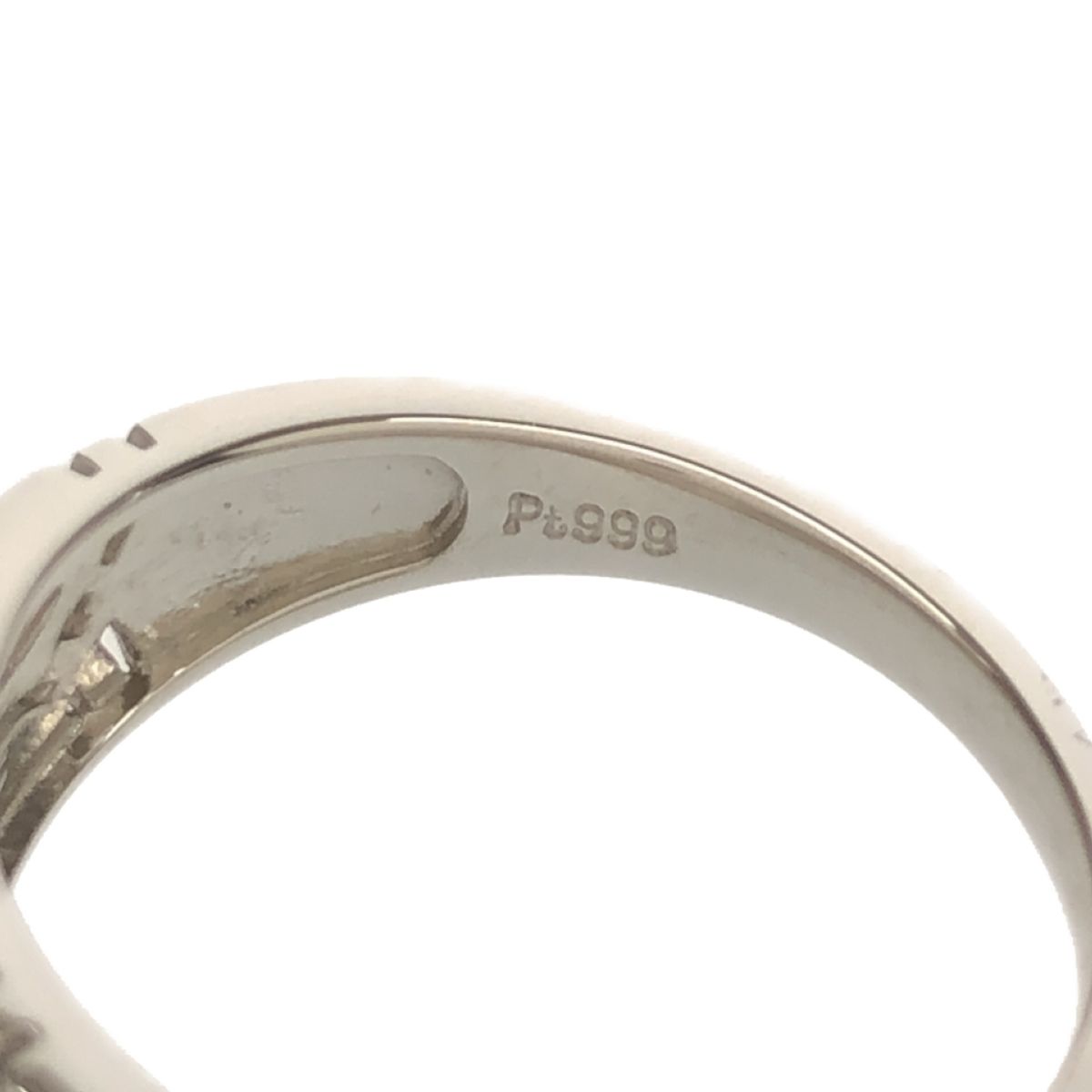 Pt999 プラチナ デザイン リング 約5.2g シンプル 指輪 約12号 幅広リング ジュエリー アクセサリー