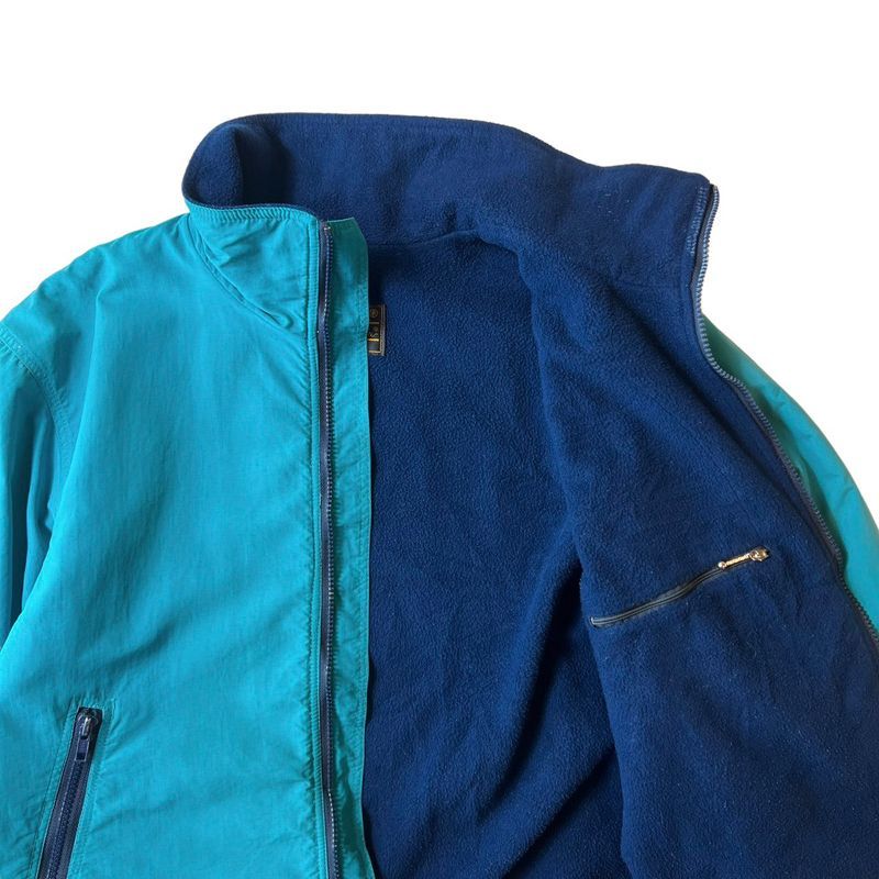 80s USA製 黒タグ Eddie Bauer フリース ライナー ナイロン シェル 