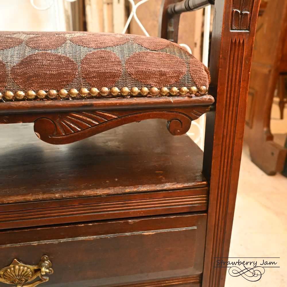 L3705-207 英国アンティーク ベンチ スツール ピアノスツール 収納 L3705-207 英国アンティーク ベンチ スツール ピアノスツール 収納