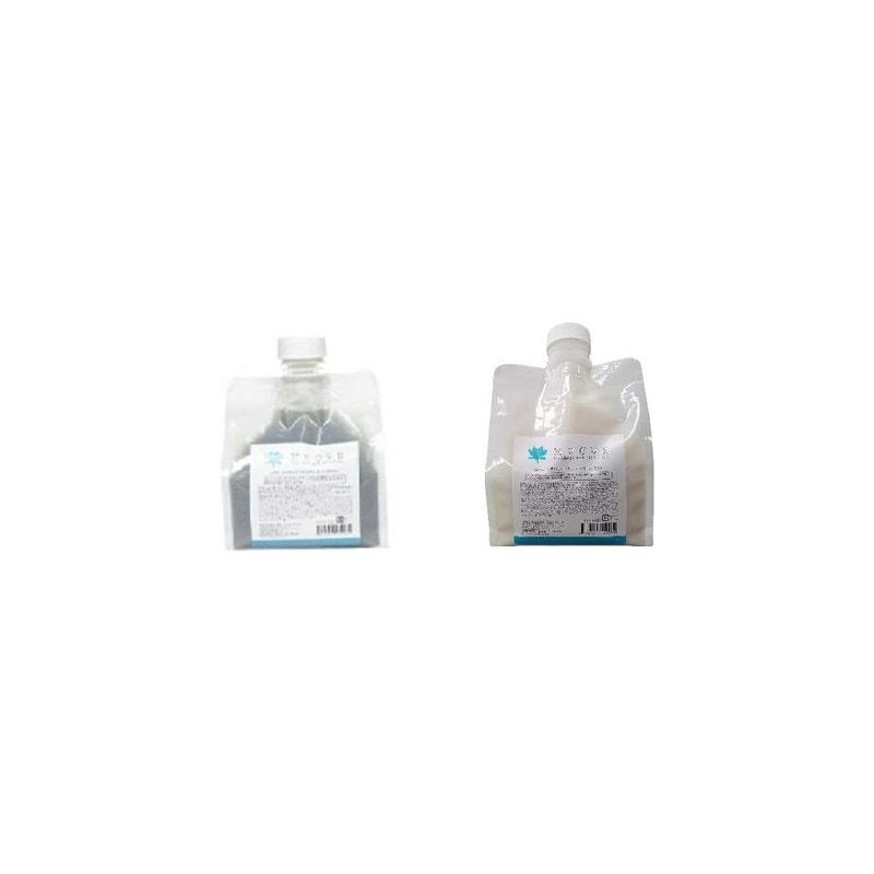 【セット】 MUCUE ムクエ スキャルプシャンプー メリーホワイト 600ml ＆ ヘアトリートメント レフィル 詰替用 600ml