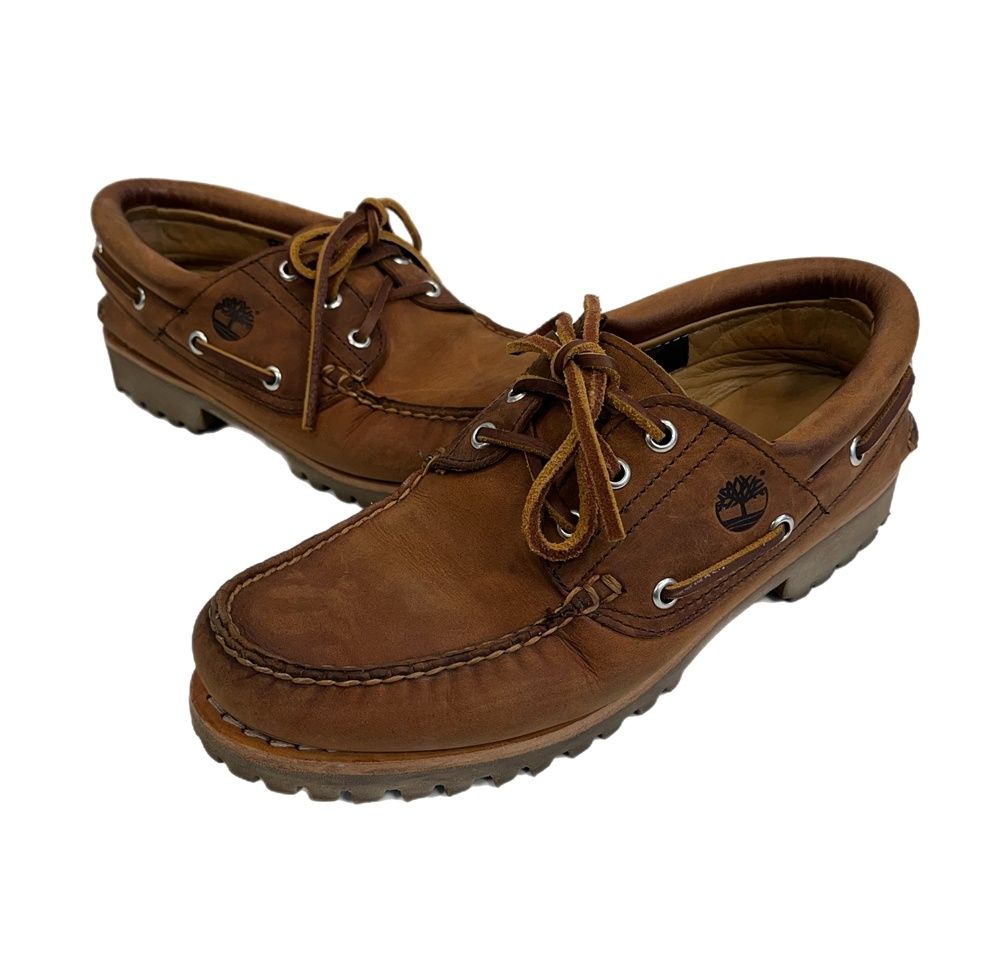 美品✨　Timberland　デッキシューズ　スリーアイ　茶　ブラウン　22cm 定番】スリーアイ(3eye) クラシックラグ メンズ ｜【Timberland