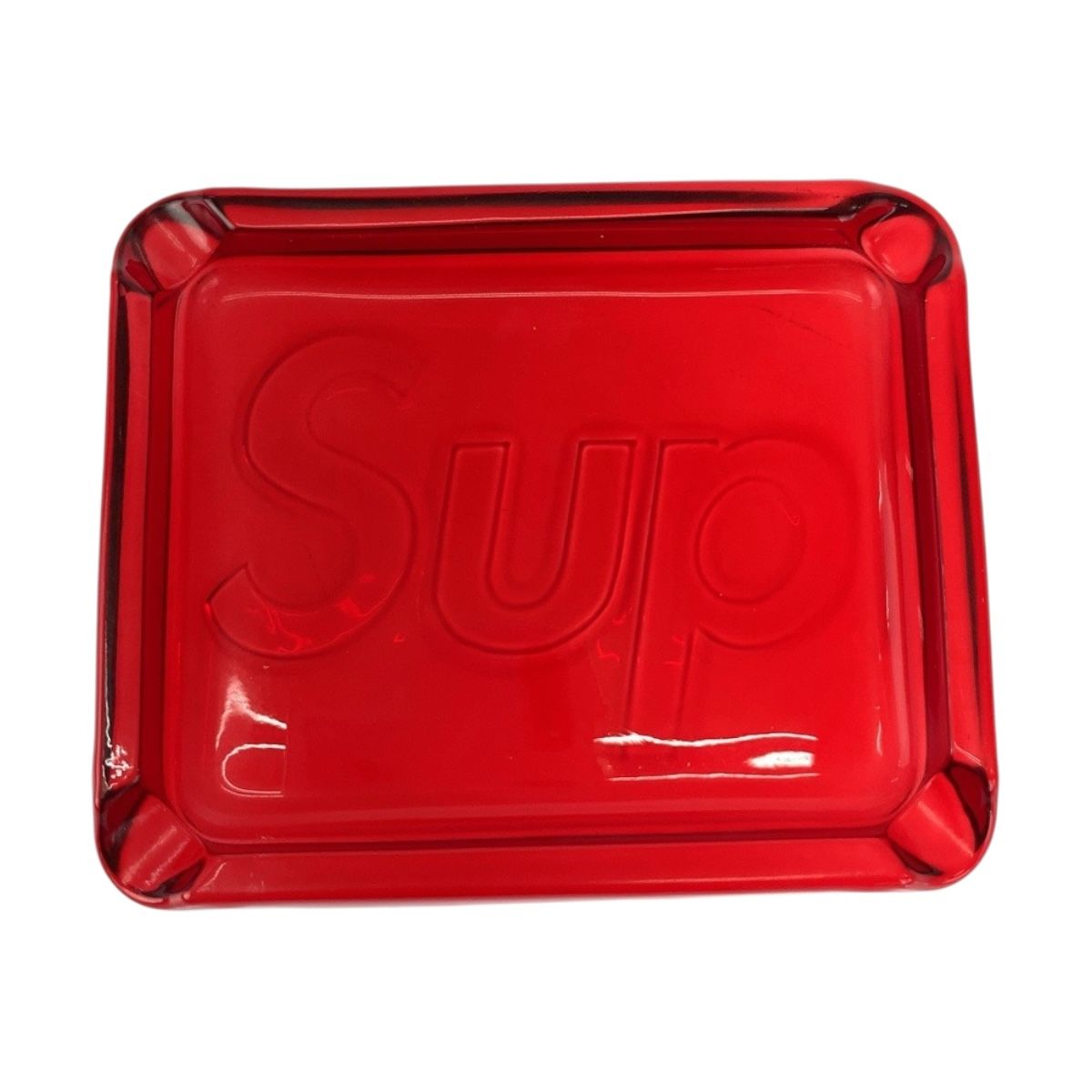 Supreme シュプリーム 20SS Debossed Glass Ashtray Debossed Glass Ashtray レッド ガラス 灰皿 アッシュトレイ 505540