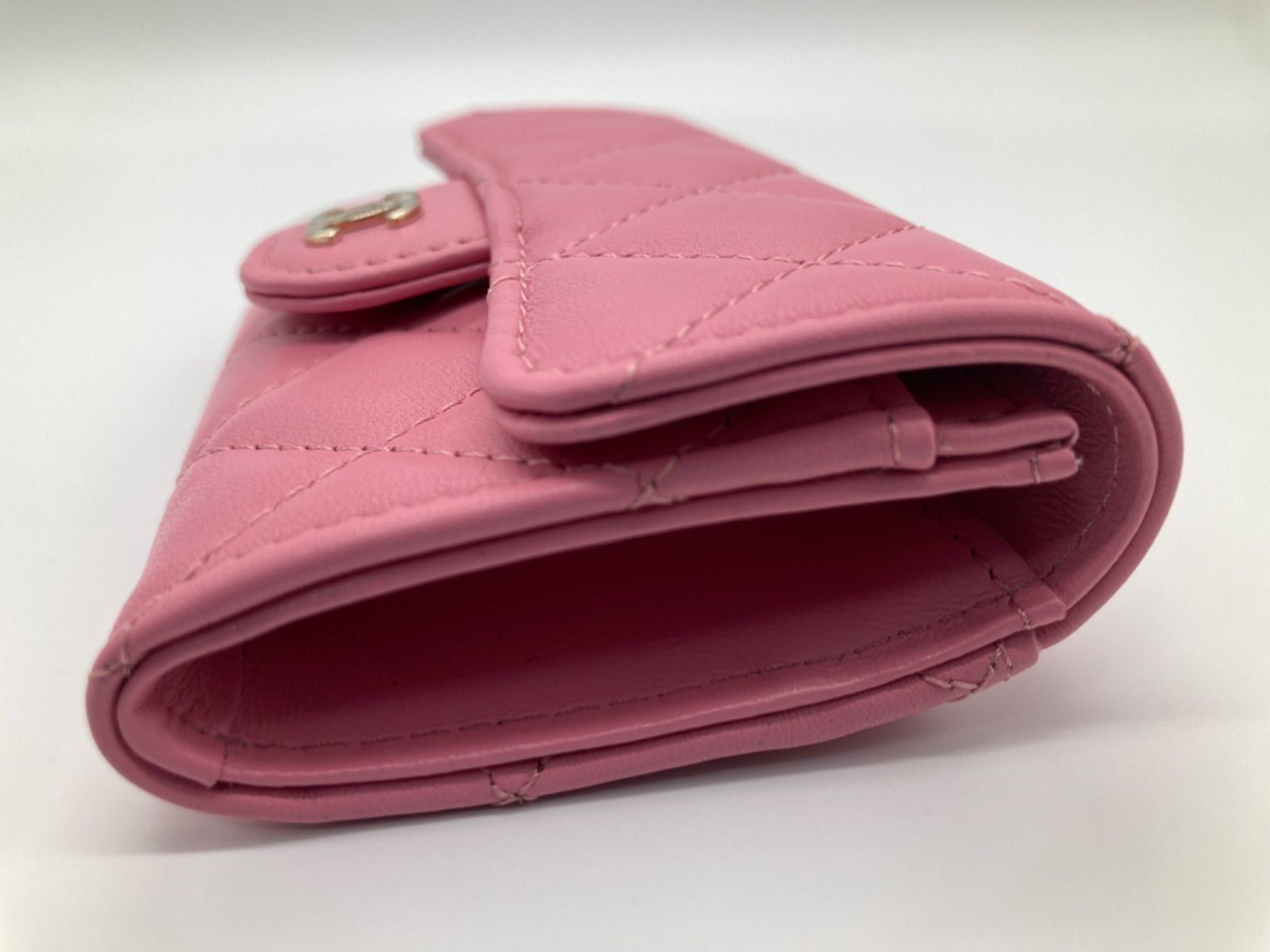 極美品】CHANEL シャネル マトラッセ ラムスキン カードケース