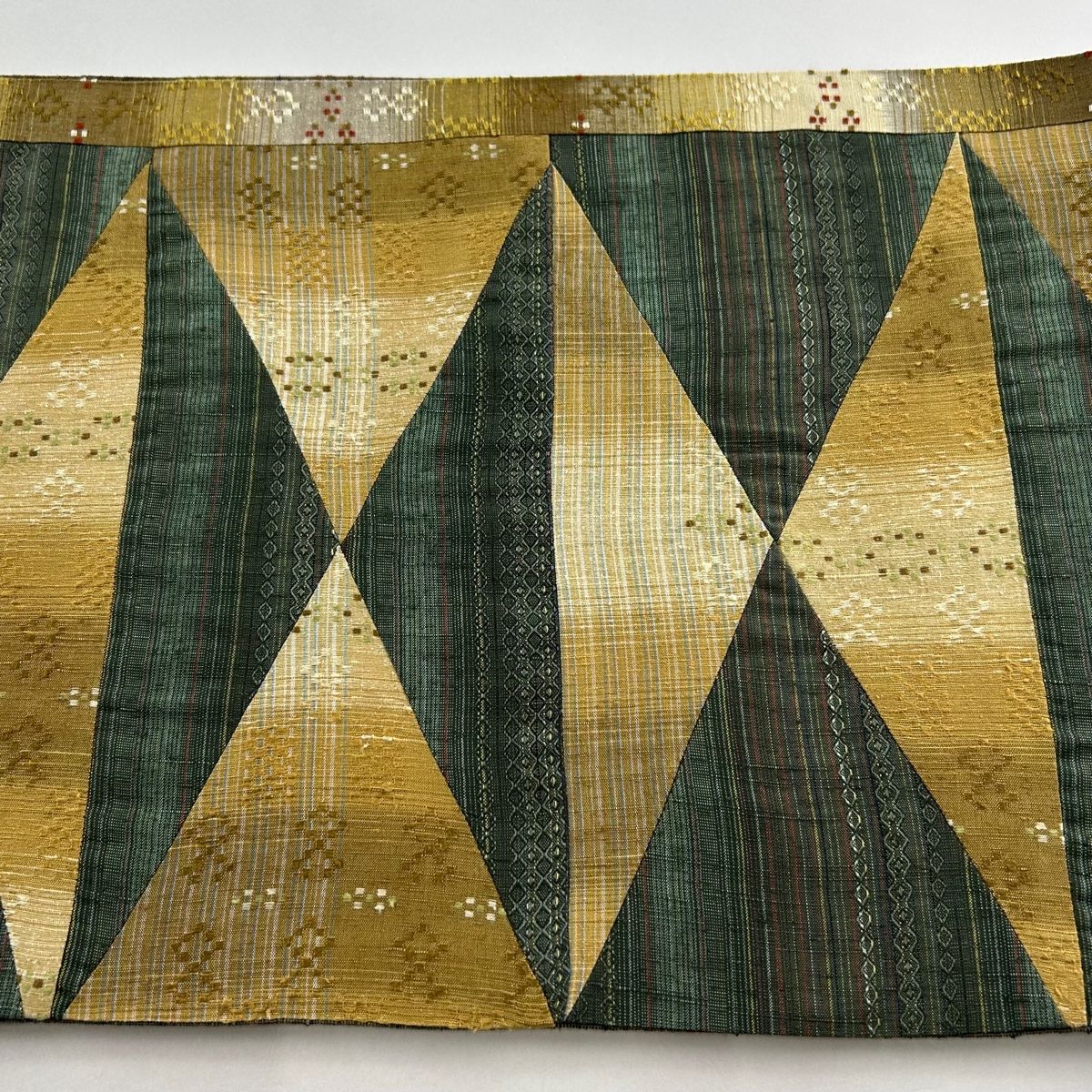 AAA　袋帯 美品 逸品 米澤 佐志め織物 幾何学 全通 正絹 【中古】 AAA様専用 袋帯 美品 逸品 米澤 佐志め織物 幾何学 全通 正絹