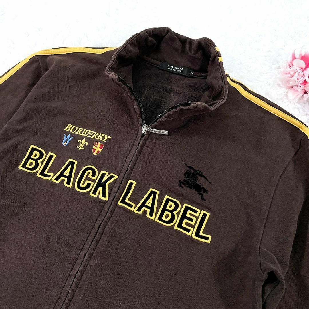 専用！！バーバリーブラックレーベル トラックジャケット ホースロゴ ブラック バーバリーブラックレーベル ホースロゴ トラックジャケット