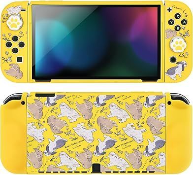 DLseego Switch OLED ケース Switch OLED 分体式カバー Switch有機elモデル用 カバー スイッチ 有機elモデルカバー 全面保護 軽薄量 滑り止め 汚れ防止 耐衝撃 着脱簡単 TPU製 アナログスティック